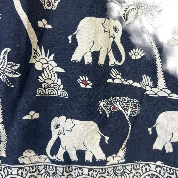 Loft linen blend  Elephant Print Skirt mp - Picture 7 of 16
